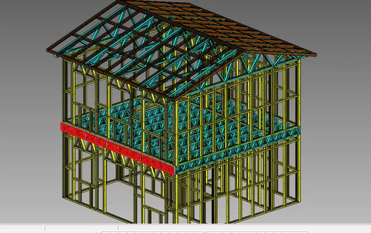 Hafif çelik konut projesi tasarımı